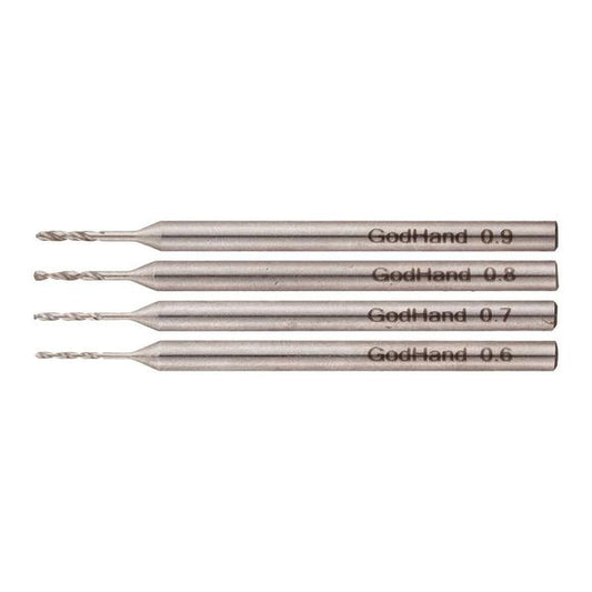 GodHand DB-5A Pin Vise Drill Bit Set of 5 0.5-0.9mm for Plastic Models