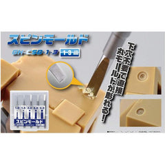 GodHand CSB-1-3 Pin Vise Spin Mold Blade Set of 5 1mm-3mm for Plastic Models