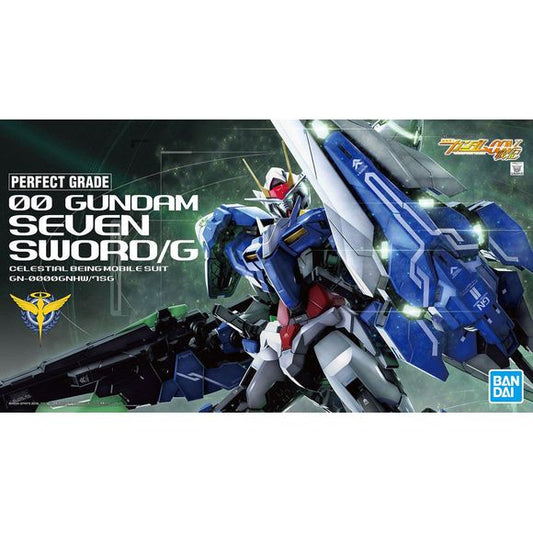 The mighty 00 Gundam Seven Sword/G, the mount of Setsuna F. Seiei in "Mobile Suit Gundam 00V: Battlefield Record," gets a gorgeous new Perfect Grade kit from Bandai! It features refined proportions, refreshed colors and textures, and new parts for a more sophisticated look! It also comes with its massive GN Buster Sword II Blaster, an impressive 34cm in length! The GN Katar is also included, which can be mounted to the Seven Sword's leg or held in its hands, and the GN Buster Sword II can be reproduced in i