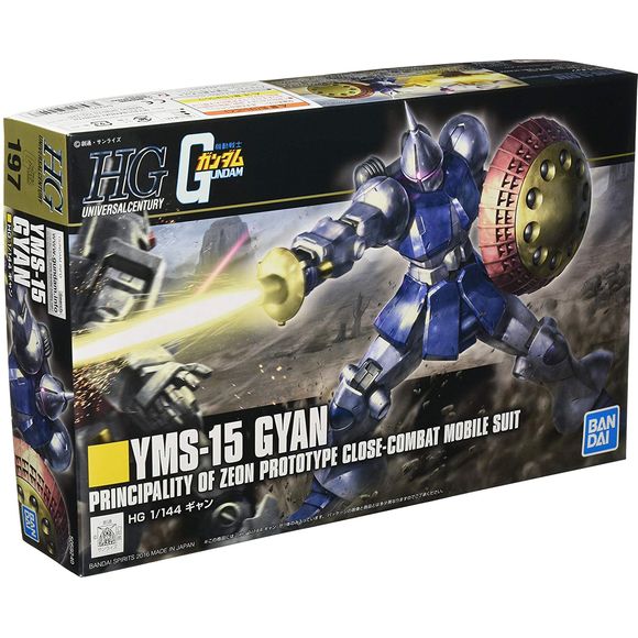 The knight themed mobile suit from the original "Mobile Suit Gundam" TV series now in a modern HG form!  Not only have its proportions been refined with modern aesthetic, but it features more possibility and articulation than ever before!  Wrist can shift forward to recreate various fencing attacks and shield includes layers of color separation.   Includes beam saber, and shied.  Runner x 8, sticker, instruction manual.