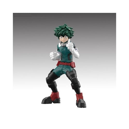 From My Hero Academia comes an easy assemble model kit requiring no glue, no paint, or even tools to assemble!  Parts twist off and snap together creating an amazingly detailed figure when assembled. 38 Parts!