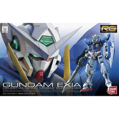 At last, a Real Grade kit of Gundam Exia! 1/144 Scale, Fully posable after assembly. It comes with the GN Sword, two GN Beam Sabers, two GN Beam Daggers, a GN Short Blade and GN Long Blade. Parts molded in multiple colors, so painting isn't really necessary (although it'll look extra amazing with some paint added). Kit includes decals. Assembly Required.