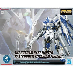 From Mobile Suit Gundam Char's Counterattack, RG 1/144 Hi-Nu Gundam is now available in a super luxurious limited edition.  The white exterior is treated with a titanium finish for a glittering finish.  Various joints, leg verniers, and the base of the propellant are matte gold plated.  The blue coloring, is reproduced in a metallic color for a glossy and beautiful finish.