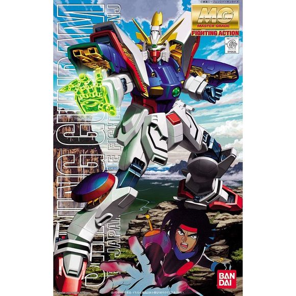 The third release in Bandai's line-up of Master Grade kits from G-Gundam is the Shining Gundam, the hero's mount before he gets the big G. Like the kit of the God Gundam, this one also employs Bandai's state-of-the-art inner "action frame" design to allow "fighting poses" unlike those seen in previous robot model kits. Includes beam swords, backpack, marking decals and an unpainted figure of Domon Kasshu.