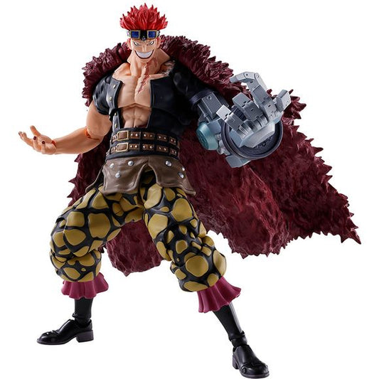 From the ONE PIECE television series, EUSTASS.KID -The Raid on Onigashima- joins S.H.Figuarts!

A cape and special posability in his left arm, plus flexible materials used in the waist, allow for seriously dynamic poses! [Set Contents] Main Body, Four optional expression parts, Four optional pairs of hands, Optional expression for S.H.Figuarts MONKEY D. LUFFY -The Raid on Onigashima- (sold separately), Stand

[Set Contents]

Main Body
Four optional expression parts
Four optional pairs of hands
Optional expr