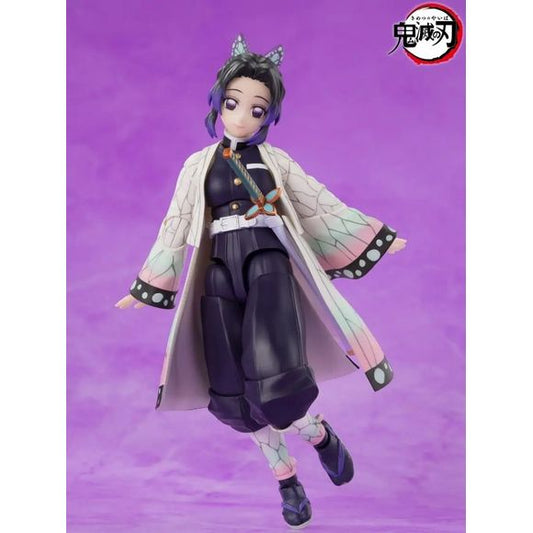 PRE-ORDER: Expected to ship in November of 2025
Shinobu Kocho from "Demon Slayer: Kimetsu no Yaiba" is now part of the "S.H.Figuarts" action-figure series from Bandai! The intricate patterns of her haori are reproduced in detail, and her wide range of motion allows you to recreate battle scenes, as well as her "Breath of Insects" technique! Her hair ornament is reproduced in detail too.