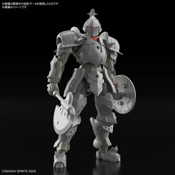 PThe Liber Fighter hails from Bandai's "30 Minutes Fantasy (30MF)" model-kit series, where you can create your own fantasy job! This starter set includes the base Silhouette (body) as well as armor and weapons. 

[Includes]:

Axe
Round Shield
Armor parts (x1 set)
Hand parts (x1 set)
Joint parts (x1 set)