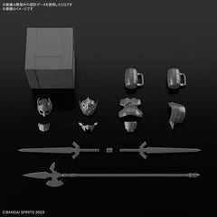 Bandai's "30MF (30 Minutes Fantasy)" model-kit series expands with their 30MF Item Shop 2 (Fighter Option)! This set is filled with weapons and items that expand the range of their Class-Up Armor lineup!

[Includes]:

Lance
Twin Sword (x1 set)
Armor parts (x1 set)
Wooden mug (x2)
Wooden box
Joint part