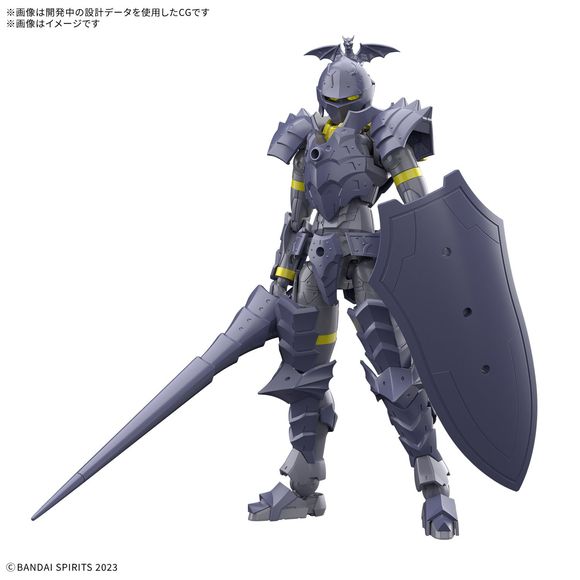 Bandai's "30MF (30 Minutes Fantasy)" figure-kit series allows you to create your own fantasy-based figures and characters! The starter set includes armor and armed parts in addition to the base "silhouette" (elementary body). The body included with the Liber Lancer is the same as the 30MF Liber Knight; the "silhouette" is fully posable like a human body, including movable axes on the head and neck that allow natural flexibility.