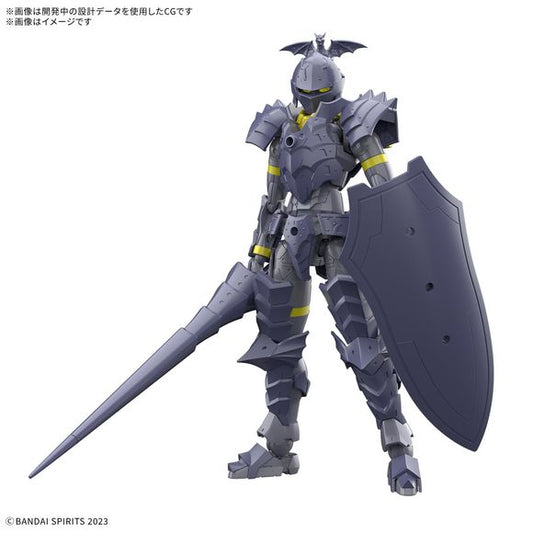 Bandai's "30MF (30 Minutes Fantasy)" figure-kit series allows you to create your own fantasy-based figures and characters! The starter set includes armor and armed parts in addition to the base "silhouette" (elementary body). The body included with the Liber Lancer is the same as the 30MF Liber Knight; the "silhouette" is fully posable like a human body, including movable axes on the head and neck that allow natural flexibility.