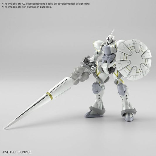 Xavier's GYAN [HAKUJI-Packs] joins the HG lineup from Mobile Suit Gundam GQuuuuuuX! * Movable Mono-Eye & Articulated Elbows: Realistically recreates key motions and expressions. * Includes the Giant Hakuji Spear: A massive weapon that adds dramatic impact to any pose. * Shield with Deployable Missile Hatch: Faithfully reproduces its in-series gimmick.