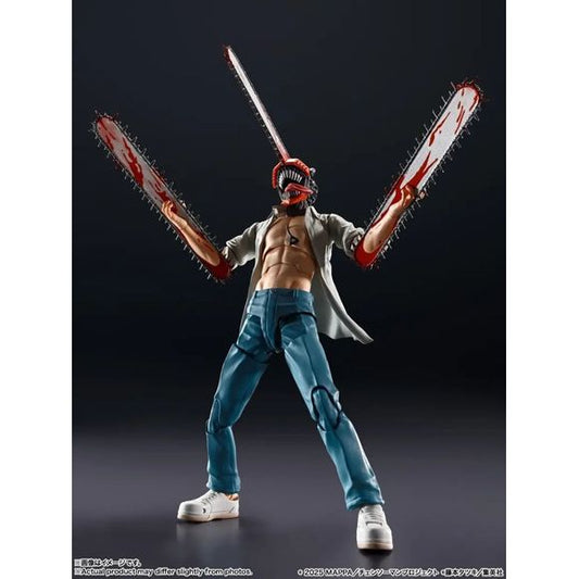 PRE-ORDER: Expected to ship in December of 2025
The seventh installment of the S.H.Figuarts "Chainsaw Man" series is here—CHAINSAW MAN as he appears in the "Reze Arc" movie! CHAINSAW MAN is back, now in his outfit from the "Chainsaw Man: Reze Arc" movie! He's been redesigned to match his appearance in the film and boasting even more movability, so you can immerse yourself in action scenes!