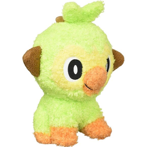 Grookey from "Pokemon" is now an adorable stuffed plush toy just for you! He's made with an incredibly fluffy, soft fabric that just begs to be touched; go on, give him a hug, he won't mind! [Size]: 24.5cm (9.64") tall, 18cm (7.08") deep, 18cm (7.08") wide.