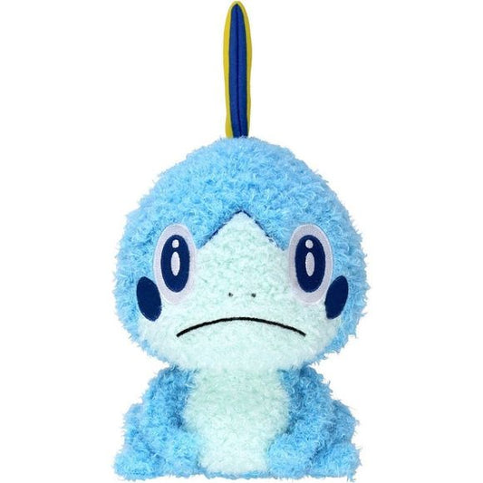 Sobble from "Pokemon" is now an adorable stuffed plush toy just for you! He's made with an incredibly fluffy, soft fabric that just begs to be touched; go on, give him a hug, he won't mind! [Size]: 28.5cm (11.2") tall, 16cm (6.3") deep, 14cm (5.5") wide.