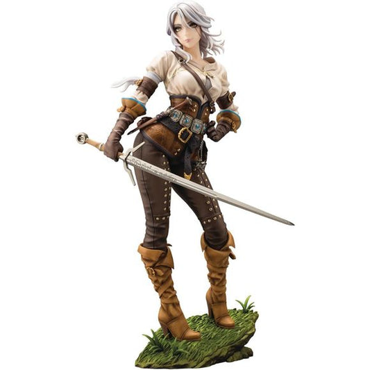 Ciri from CD PROJEKT RED's captivating fantasy RPG "The Witcher," now making her second appearance in the BISHOUJO series, mirroring her in-game portrayal. Meticulous attention has been given to the details of her shirt, wrinkles, and accessories, while her expression and posture beautifully convey a blend of kindness and strength. Designed at a 1/7 scale, this figure offers an opportunity to align her with the Geralt version, allowing fans to appreciate both depictions side by side.
Size: 8.74 inches (22.