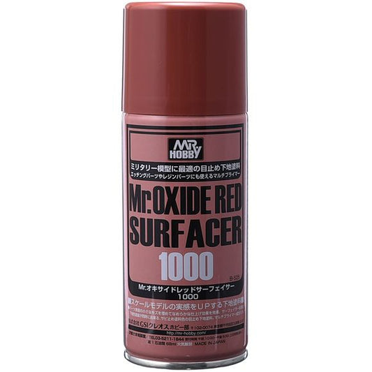 Mr.SURFACER 1000 contains finer granules than Mr.SURFACER 500. They are both used in much the same way but due to the finer granules after sanding with waterproof sand-paper, a perfectly corrected surface is possible. Available in bottle and spray. 170ml.
Continental USA Shipping only, no expedited shipping available.