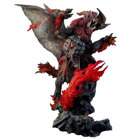 The fierce-tempered Flame King Dragon Teostra from "Monster Hunter" joins the Capcom Figure Builder Creator's Model series!  It's been captured at the peak of its motion as it prepares to swing its powerful claws down on an opponent, roaring in fury! Sculpted and painted in painstaking detail to perfectly represent its appearance in the game, it stands about 31cm (12.2") tall to be a powerful presences on your collection shelf.