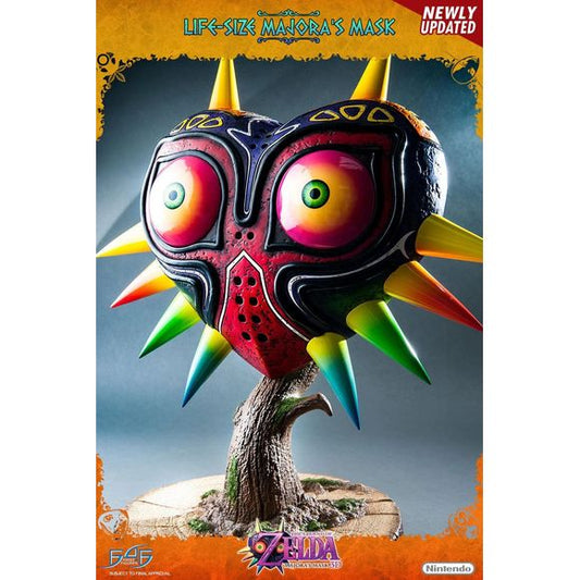 This statue has no edition number, and was a replacement and is in new and unopened condition. 
First 4 Figures is proud to present The Legend of Zelda: Majora's Mask Life Size Replica. Regarded as a darker entry in the Zelda franchise, Majora's Mask is set in Termina, an alternate version of the usual series setting of Hyrule, where the Skull Kid has stolen Majora's Mask, a powerful ancient artifact.
The Majora's Mask Life Size Replica stands at 25 inches tall from the tip of the horn to the base, making