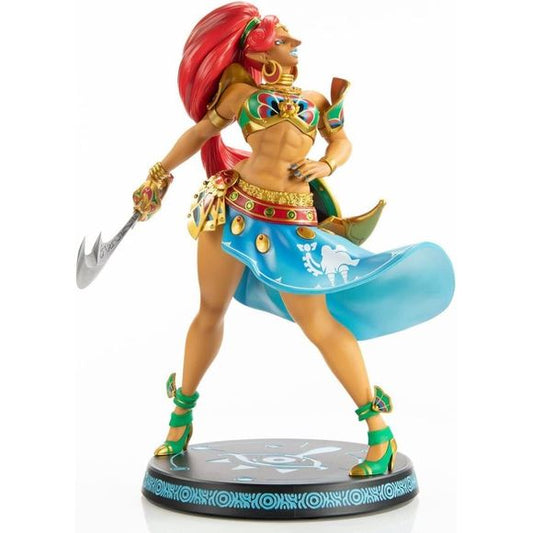 First4Figures proudly presents Gerudo Champion and pilot of the Divine Beast Vah Naboris: Urbosa!
Urbosa is brought to life with stunning detail in this high-quality PVC statue. Her dynamic pose makes her appear in mid-twirl, with her skirt and hair flowing free. The base's design features the Sheikah Eye symbol, consistent with the other statues in the First 4 Figures The Legend of Zelda: Breath of the Wild lineup. This figure stands approximately 11 inch tall and made of PVC material.

[Size]: 11.2 (28.4c