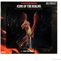 The odor of sulfur and pumice surrounds a red dragon, whose swept-back horns and spinal frill define its silhouette. Its beaked snout vents smoke at all times, and its eyes dance with flame when it is angry. The Adult Red Dragon is the next release in the series of premium chromatic dragon figures.