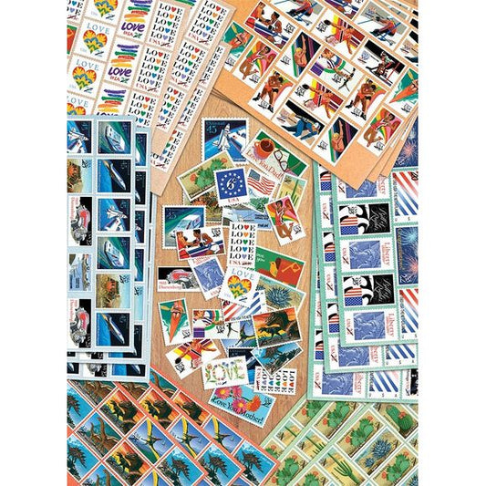 USAopoly U.S.Stamps of the 80's 1000 Piece Jigsaw Puzzle | Galactic Toys & Collectibles