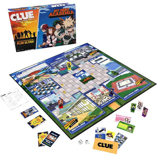 Do you have what it takes to be the top student detective? In CLUE: My Hero Academia, Aizawa has set up a challenge for the aspiring heroes of Class 1-A: Recover a classmate who’s been kidnapped by a teacher in disguise! Taking on the role of Izuku Midoriya and other top students, investigate well-known locations across the U.A. campus and solve WHO is posing as the culprit, WHAT piece of evidence leads to them, and WHERE they are hiding. Go beyond and solve the mystery... PLUS ULTRA!