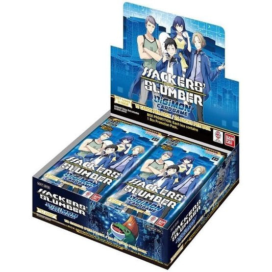 Launching October 24th, 2025, this booster box contains 12 cards per pack and 24 packs per box. It features characters from 'Digimon Story: Cyber Sleuth - Hacker's Memory', following the trend set by BT-22. This time, characters from the sequel, 'Digimon Story: Cyber Sleuth', are included in the lineup.