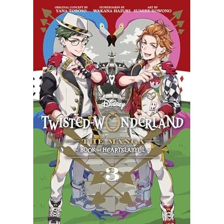Manga based on the hit mobile video game from Disney, Twisted Wonderland!
Stranded in the world of Twisted Wonderland, Yu must brave a magical school filled with ghosts, monsters, and uncooperative students!
Still trying to get his friend Ace out of trouble, Yu attends one of Heartslabyul Dorm’s traditional unbirthday parties. But instead of solving Ace’s problems or having a bit of fun, they wind up incurring the wrath of the housewarden, Riddle!