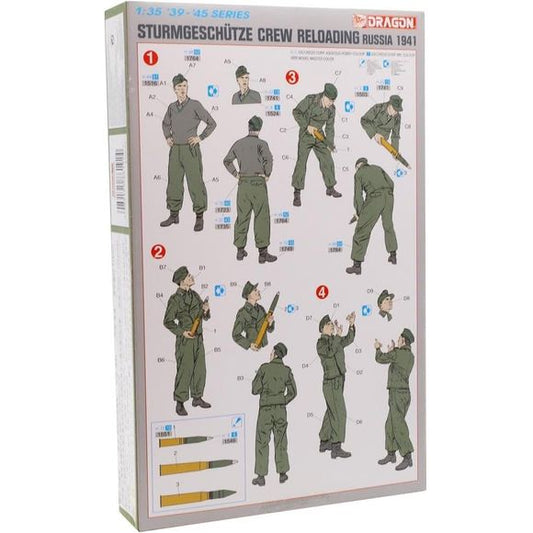 Dragon Models Sturmgeschϋtze Crew Reloading (Russia 1941) 1/35 Scale Military Model Kit | Galactic Toys & Collectibles
