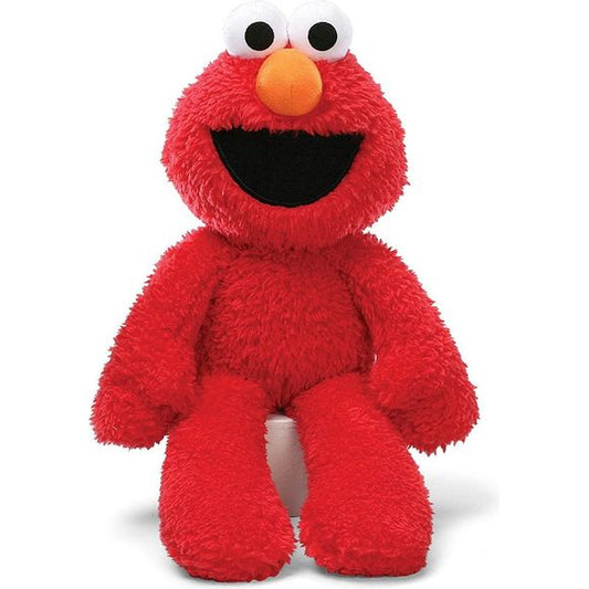 A soft, stuffed plush of Elmo.