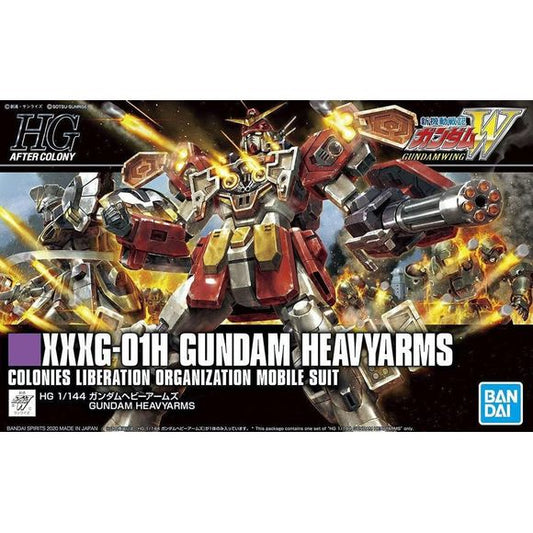 From "Gundam Wing", Gundam Heavyarms boasts overwhelming firepower in the latest HG format! Equipped with various weapons such as Chest Gatling gun, Shoulder Homing missile,Lleg Micro missile, etc., it can perform its Full-Open barrage. Beam Gatling can be attached to the left arm of the body and the backpack just like in the show. The right arm is equipped with a gimmick that fixes the included army knife.
