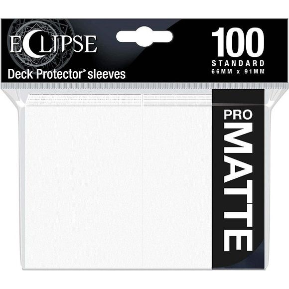 The Eclipse Matte Deck Protector sleeves offer a fully opaque back and glare-free matte card display. With the help of ChromaFusion technology, these sleeves feature an effortless glide shuffle and split-resistant seal, making Eclipse Deck Protectors premium trading card protection. Each pack includes 100 standard sized card sleeves, hand packed and manufactured in California, USA.

100 standard sized Deck Protector sleeves
ChromaFusion technology provides a fully opaque backing, split-resistant seal, and e