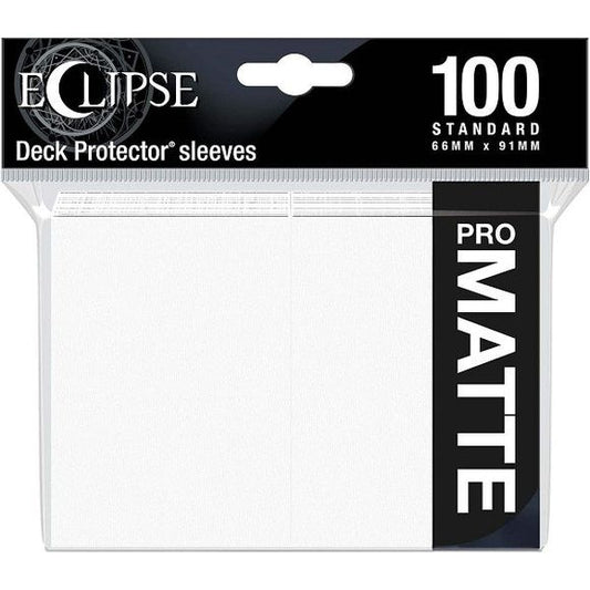 The Eclipse Matte Deck Protector sleeves offer a fully opaque back and glare-free matte card display. With the help of ChromaFusion technology, these sleeves feature an effortless glide shuffle and split-resistant seal, making Eclipse Deck Protectors premium trading card protection. Each pack includes 100 standard sized card sleeves, hand packed and manufactured in California, USA.

100 standard sized Deck Protector sleeves
ChromaFusion technology provides a fully opaque backing, split-resistant seal, and e