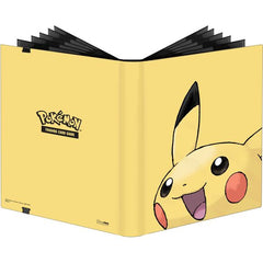 9-Pocket PRO-Binders for Pokemon are designed for collecting and organizing your favorite trading cards. This PRO-Binder features a vibrant, full-art cover of Pikachu, and includes an elastic strap closure. Side-loading pockets and low-friction material help keep cards in place. Safely stores up to 360 cards in archival-safe, acid-free, non-PVC pages.