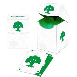 100+ Deck Boxes for Magic: The Gathering feature a vibrant, full-color artwork and includes a deck divider. Made with archival-safe, non-PVC, rigid polypropylene materials, you can store up to 100 double-sleeved cards with confidence. The self-locking lid keeps your cards securely stored when not in use, while also offering easy access. Sized for standard size trading cards.