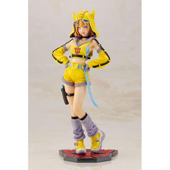 Introducing the third addition to the new series featuring a collaboration between Hasbro, Takara Tomy, and Kotobukiya! The statue was made into the BISHOUJO style by Shunya Yamashita based on the first ever, core series that is still beloved to this very day, THE TRANSFORMERS!

Third in the series comes one who loves peace, the AUTOBOT BUMBLEBEE.

Bumblebee’s robot mode color scheme is recreated through the yellow hoodie with horns and the inner light blue outfit and belt! A perfect outfit for the cute and
