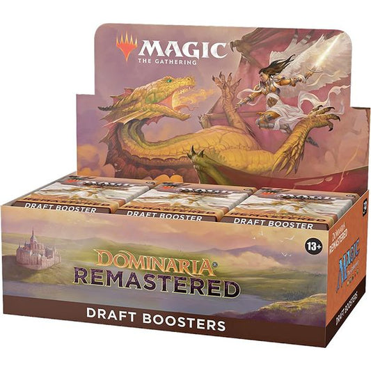 36 Dominaria Remastered MTG Draft Boosters—the best boosters for drafting Dominaria Remastered
15 Magic cards per booster
1 Retro-Frame card of any rarity + 1 Retro-Frame Land in every pack
1 card of rarity Rare or higher in every pack
1 Traditional Foil card in 33% of packs
Wield the power of the past with reprints spanning 27 different MTG sets throughout Dominaria's history