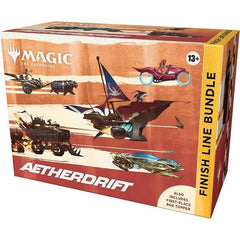 Release Date: 02/14/2025
Turbo-charge any Magic collection with this high-velocity bundle! Inside, you'll find 2 Aetherdrift Collector Boosters packed with multiple Rares, foils, and special treatments. Additionally, you'll score 6 Aetherdrift Play Boosters, a full cycle of 5 Full-Art Basic Lands with a special foil treatment, 15 Traditional Foil Basic Lands, 3 Extended-Art cards with Finish Line Bundle-exclusive art, 2 Box Topper cards, 1 special oversized racing checkered flag Spindown die, 2 reference ca