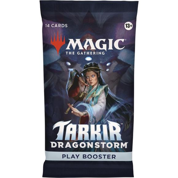 Contents:
Contents:
• 14 Magic: The Gathering cards
• Each Play Booster may contain these cards: TDM 1–286, 292–398; SPG 104–113
• 1–4 cards of rarity Rare or higher (2: 26%; 3: 2%; 4: <1%),
• 3–5 Uncommon cards
• 6–9 Common cards
• Traditional Foil Land replaces a Land in 20% of boosters.
• 1 card of any rarity is Traditional Foil
• Foil Borderless Mythic Planeswalker in <1% of boosters