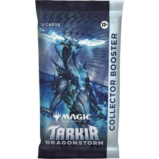 Contents:
Each Collector booster may contain these cards: TDM 1–276, 287–419; TDC 1–10, 51-90; SPG 104–118
• Each Collector Booster includes 9–11 Traditional Foil cards
• 5 cards of rarity Rare or higher
• 3–5 Uncommon
• 4–6 Common
• 1 Land card
• Headliner card in <1% of boosters
