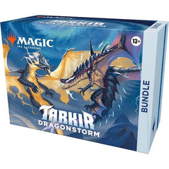 Contains:
9 Tarkir: Dragonstorm Play Boosters; each Play Booster contains 14 Magic: The Gathering cards
1 Traditional Foil card with Bundle-exclusive alternate-art
15 Traditional Foil basic lands
15 nonfoil basic lands
1 oversized Spindown life counter
1 card storage box
2 reference cards
