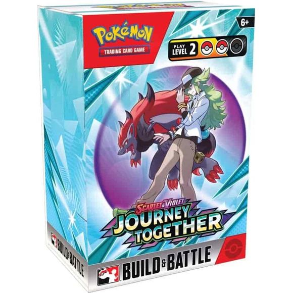 Inside, you'll find: A 40-card ready-to-play deck, including 1 of 4 unique foil promo cards, 4 Pokemon TCG: Scarlet & Violet Journey Together booster packs, and A code card for Pokemon TCG Live.