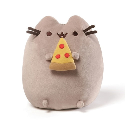 GUND is proud to present Pusheen — a chubby gray tabby cat that loves cuddles, snacks, and dress-up. As a popular web comic, Pusheen brings brightness and chuckles to millions of followers in her rapidly growing online fan base. This 9.5" upright plush version of Pusheen is enjoying a delicious slice of pizza topped with precious plush pepperoni! Surface-washable for easy cleaning. Appropriate for ages one and up. About GUND: For more than 100 years, GUND has been a premier plush company recognized worldwid