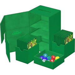 Ultimate Guard Twin Flip`n`Tray 160+ Monocolor Green | Galactic Toys & Collectibles