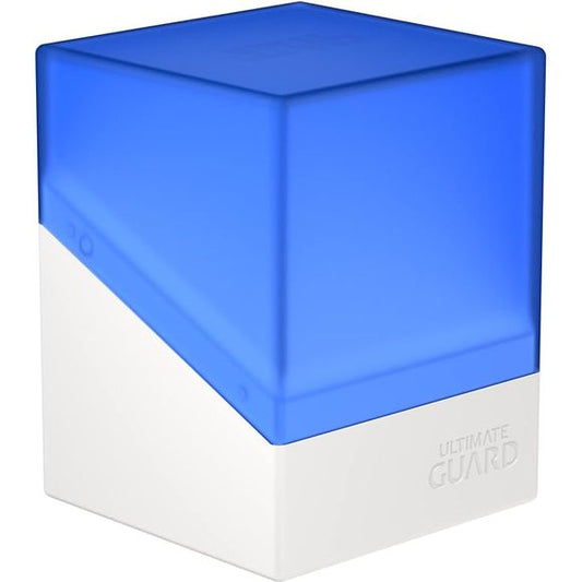 The Ultimate Guard Boulder 100+ SYNERGY is built to house and keep safe at least 100 double sleeved cards. The Boulders are available in 5 different color combinations: So whether youre a white/blue player striving for peace or you identify more with green/black bloodthirsty zombies, were sure youll find the perfect box for your deck.