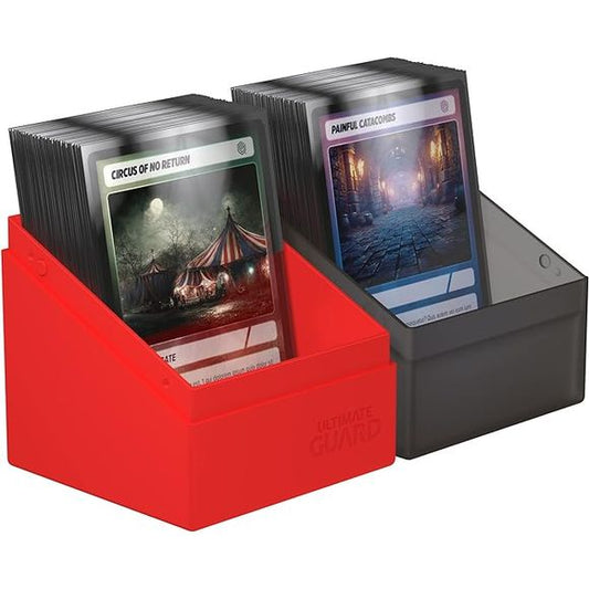 Ultimate Guard Boulder Synergy 100+ Deck Box - Black/Red