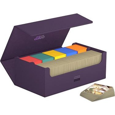This ultimate box truly caters to all your needs! With the capacity to store over 800 double-sleeved cards, Toploaders, and dedicated compartments for accommodating multiple boxes such as Boulders and Deck Cases, the and Arkhive 800+ provide the perfect space for both cubing and storage!