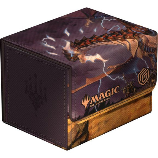 The Sidewinder 100+ Xenoskin is a high-quality TCG deck box that offers premium card protection thanks to its resistant Xenoskin material, microfiber inner lining, and strong magnetic closure, while still granting easy and convenient access to the deck inside. The deck boxes are printed in full color with officially licensed artworks from Magic: The Gathering's upcoming set "Tarkir: Dragonstorm". The Sidewinder 100+ Xenoskin is optimized to hold 100 double-sleeved or 120 single-sleeved cards in Ultimate Gua