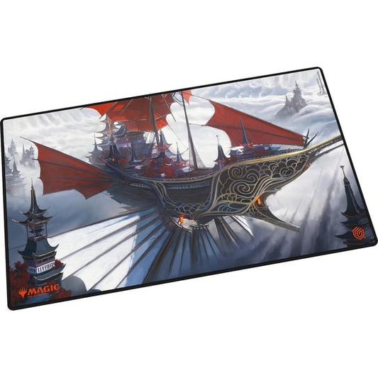 The 61x35cm Play-Mat protects cards and sleeves while playing and improves the gaming experience thanks to its anti-slip underside, while the stitched edges guarantee an even longer service life. The top side of the Play-Mat is printed with officially licensed artworks from Magic: The Gathering's upcoming set "Tarkir: Dragonstorm".
