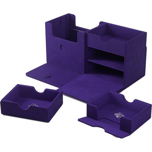 The long-awaited retail version of the Academic 133+ XL comes with all the amazing features of the Kickstarter original: a premium acrylic compartment divider, two removable hidden drawers with ingenious magnetic flaps, as well as extra slots for even more gaming accessories.
Additionally, it is equipped with our highly-rated CONVERTIBLE system. The removable cover clips to the bottom, saving precious space on the table. Moreover, the powerful magnets and the innovative closing mechanism keep the Academic 1